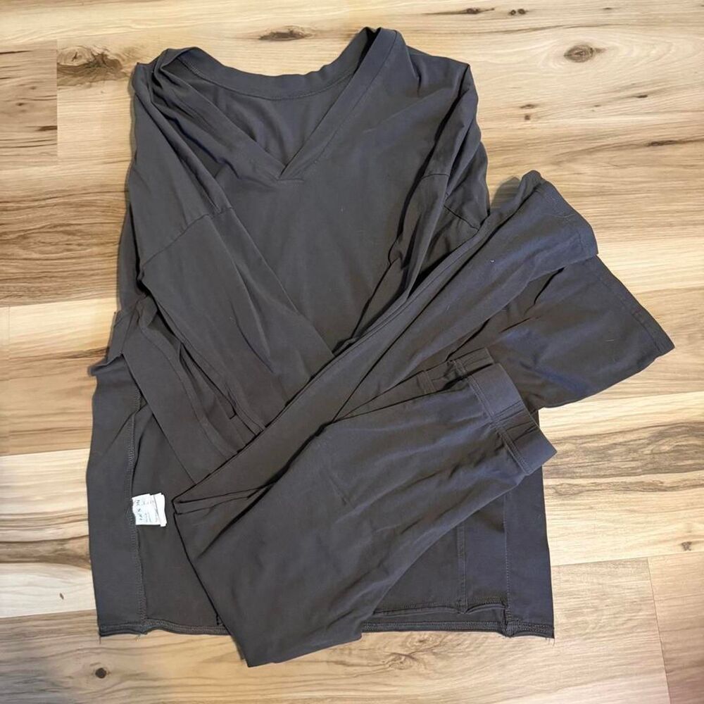 Women's Grey and Brown Top
